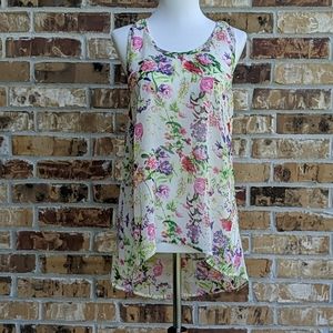 Floral high low top